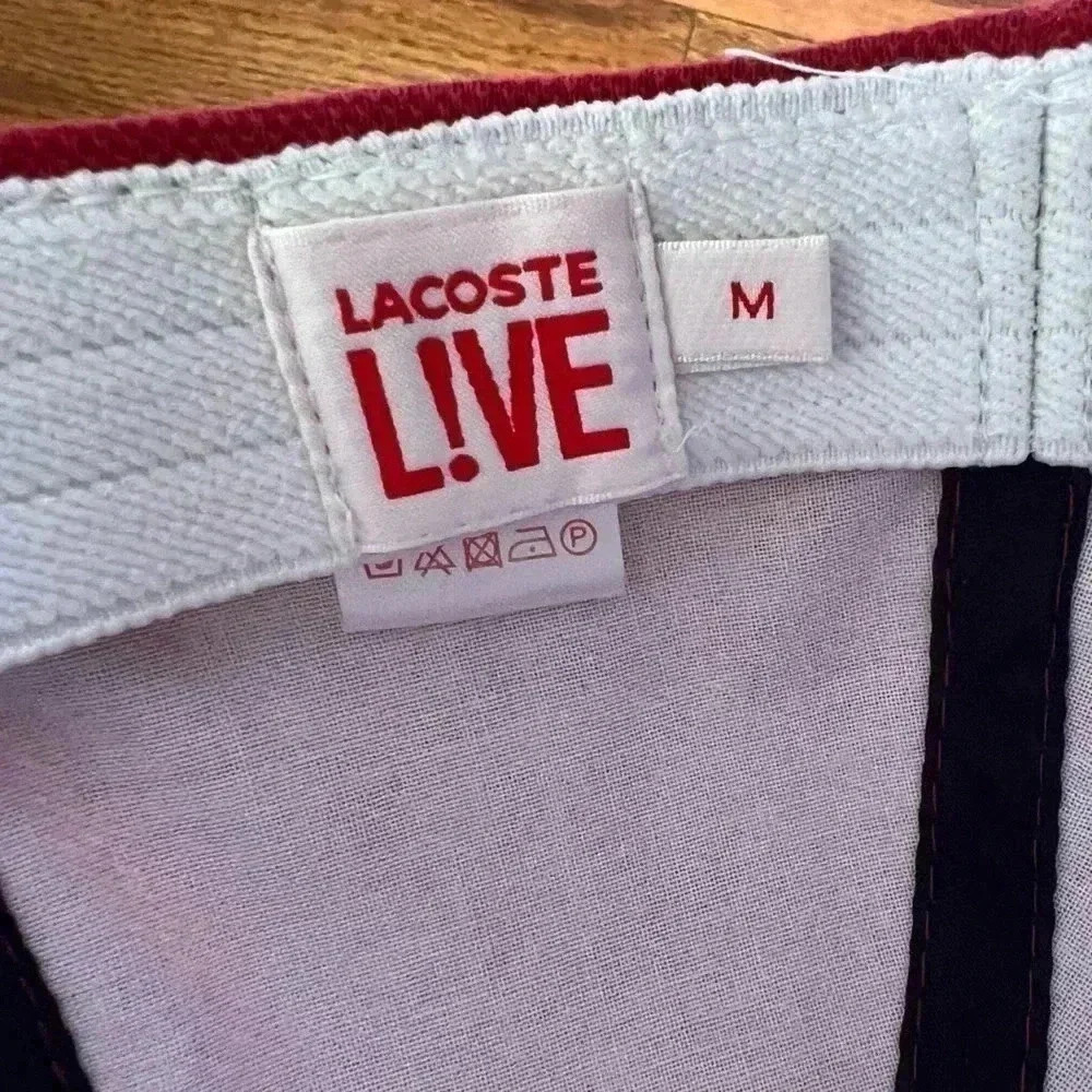 Lacoste Red Cap Hat Men’s Sz M - Picture 9 of 9